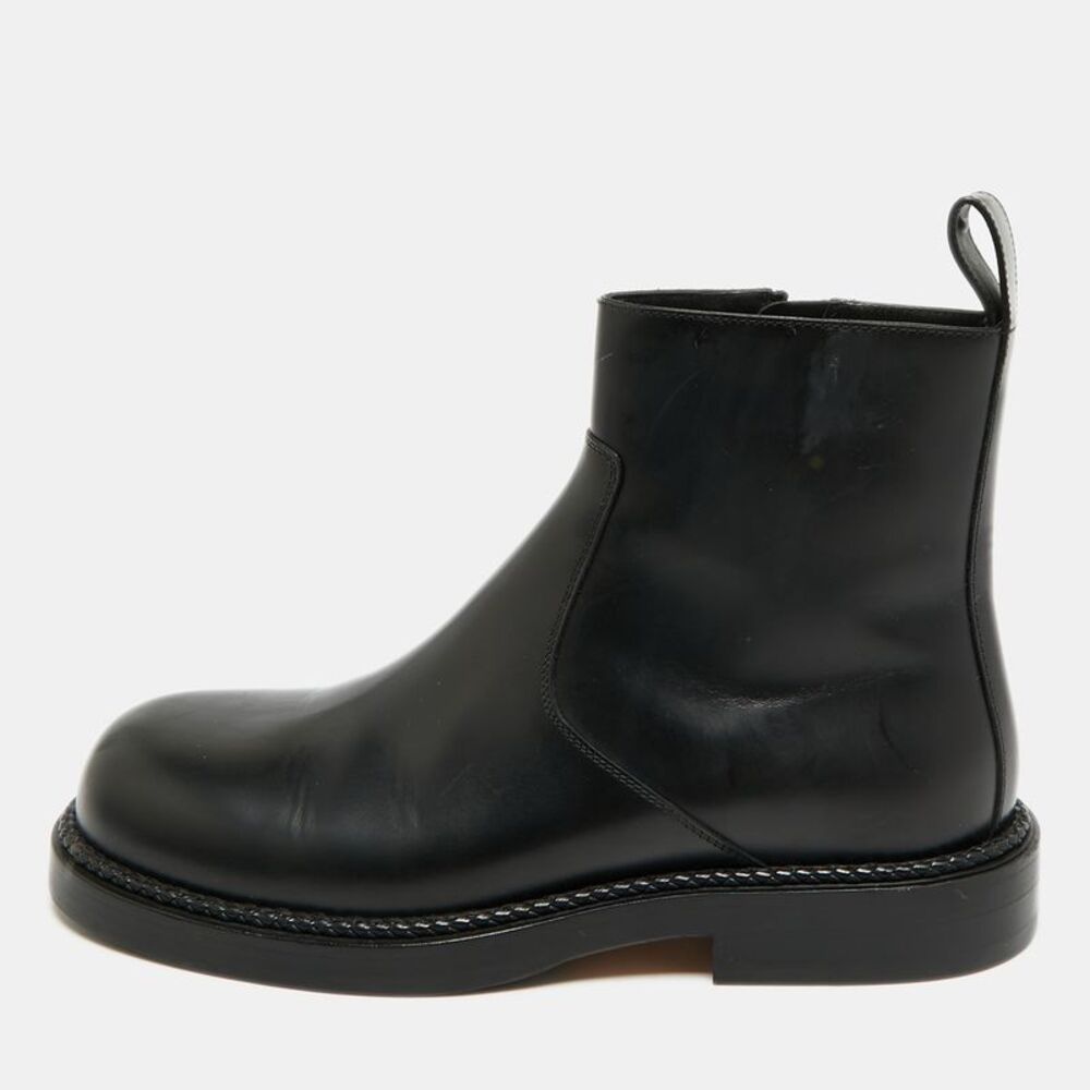 Bottega Veneta Size 43 Black Leather Chelsea Boots